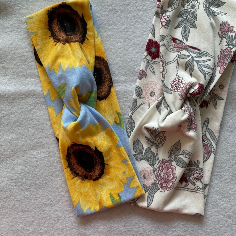 Front Twist Headbands Handmade Set of Two